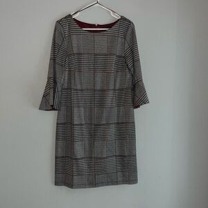 Liz Claiborne maroon and black dress size 10